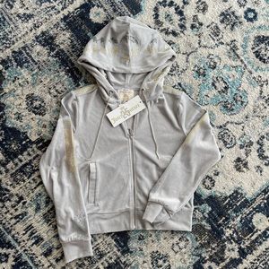 Juicy Couture 25th Anniversary Hoodie Silver Ice